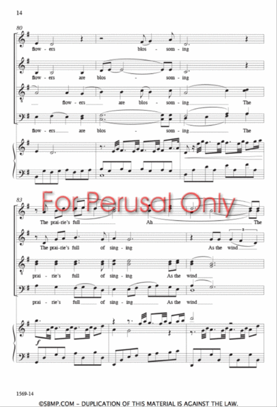Melancholy Flower - SATB Octavo 4-Part scores gallery preview page 13