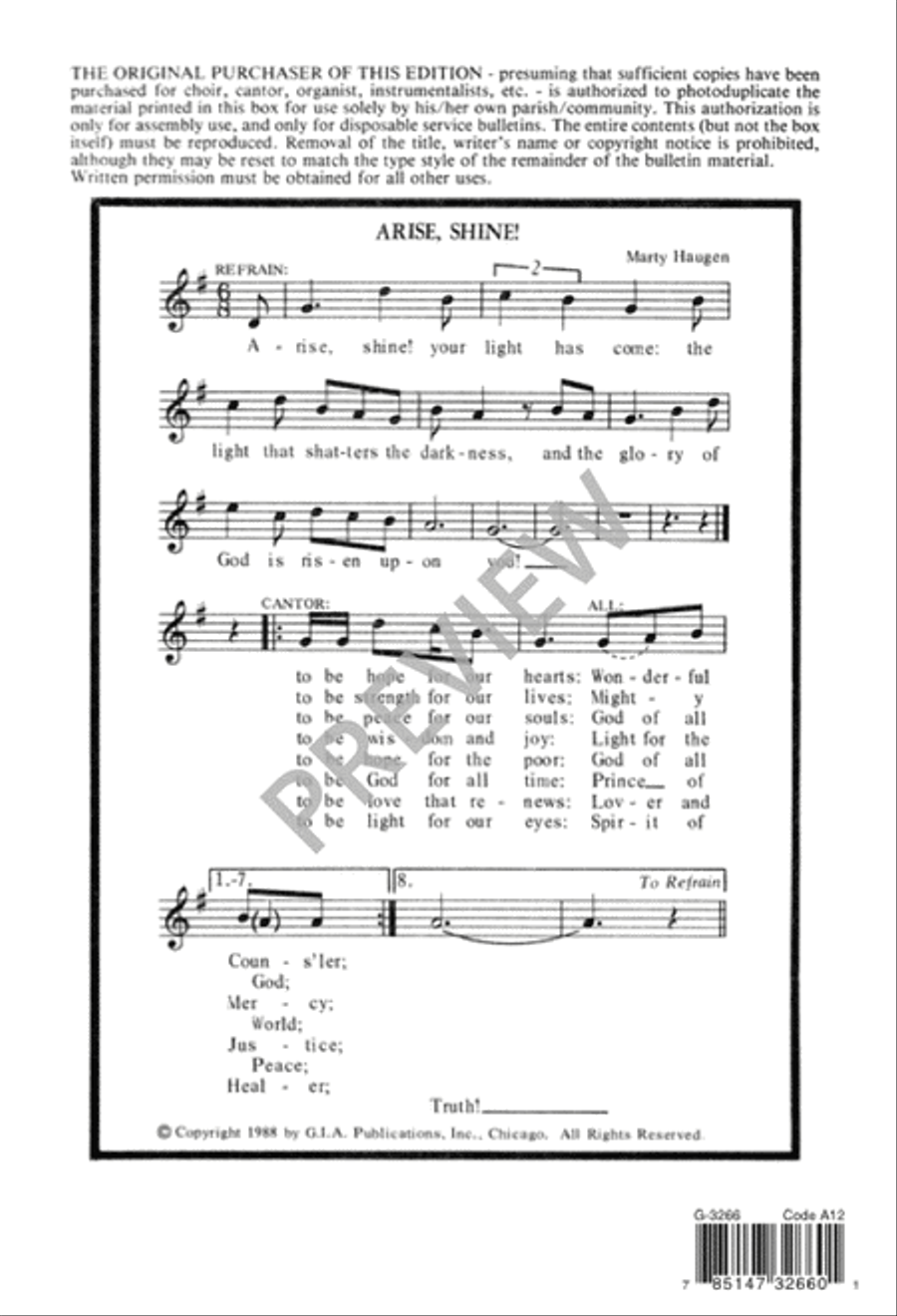 Arise, Shine! 3-Part scores gallery preview page 13