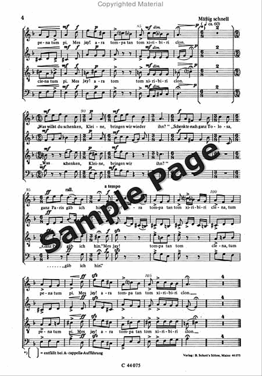 Steffen W Maedchen Und Lehrer 4-Part scores gallery preview page 5