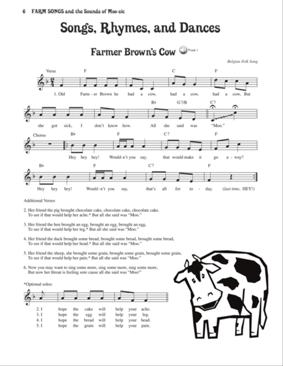 Farm Songs and the Sounds of Moo-sic! Activity Books scores gallery preview page 3