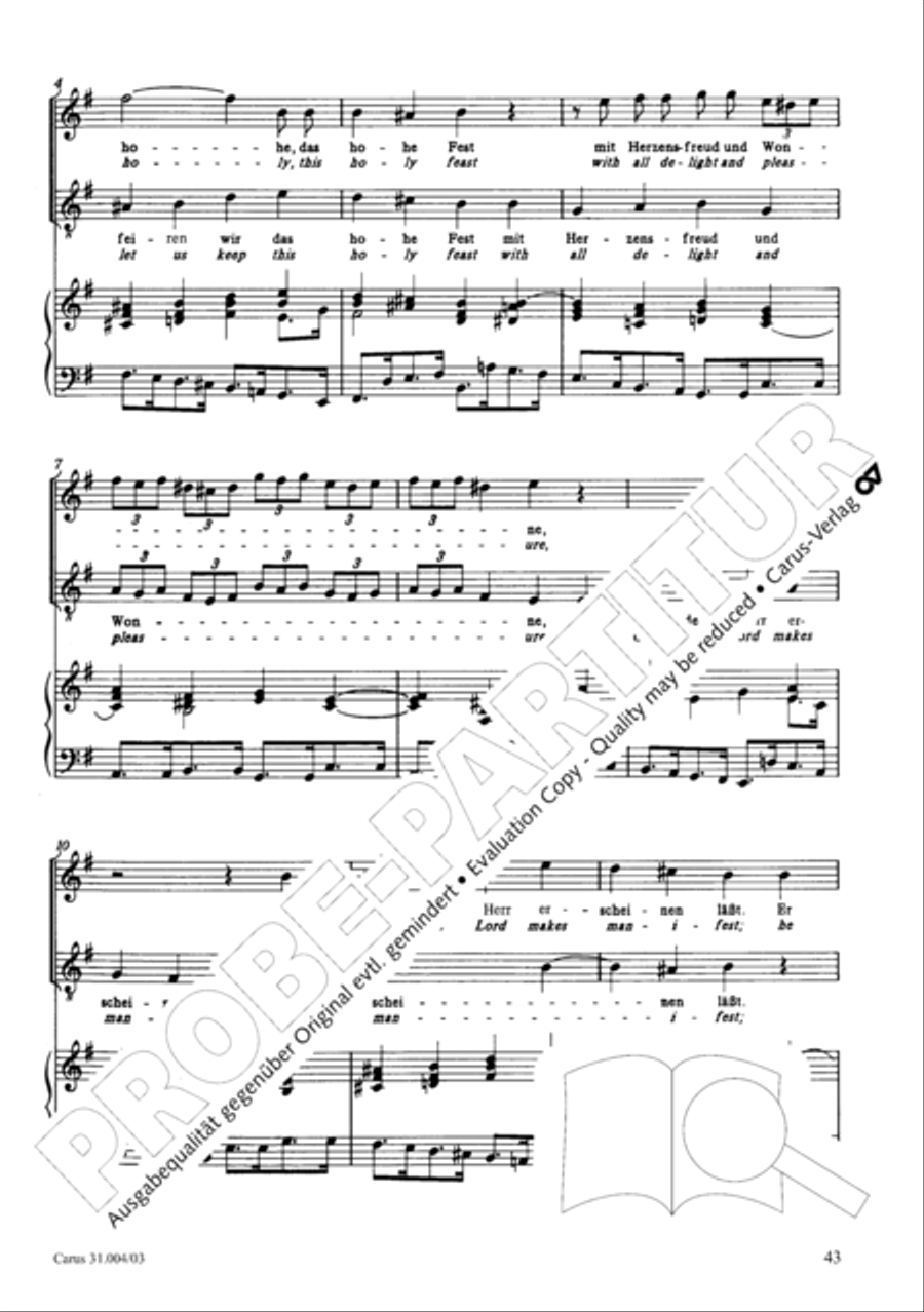 Christ lay in death's cold prison (Christ lag in Todesbanden) 4-Part scores gallery preview page 44