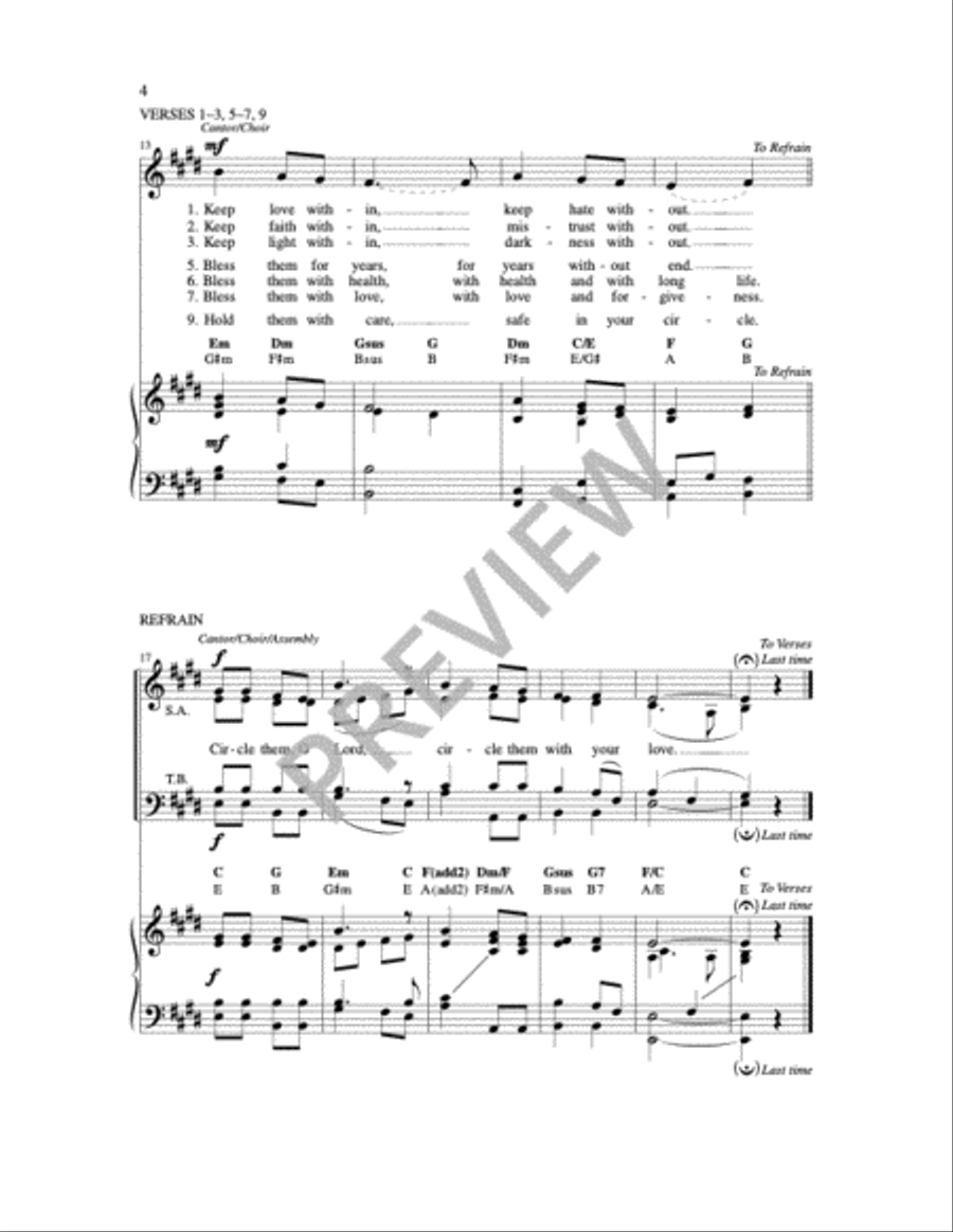A Circle Blessing A Circle Blessing 4-Part scores gallery preview page 9