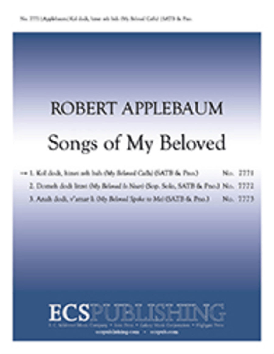 Songs of My Beloved: 1. Kol Dodi Hinei Zeh Bah (My Beloved Calls) 4-Part scores gallery preview page 1