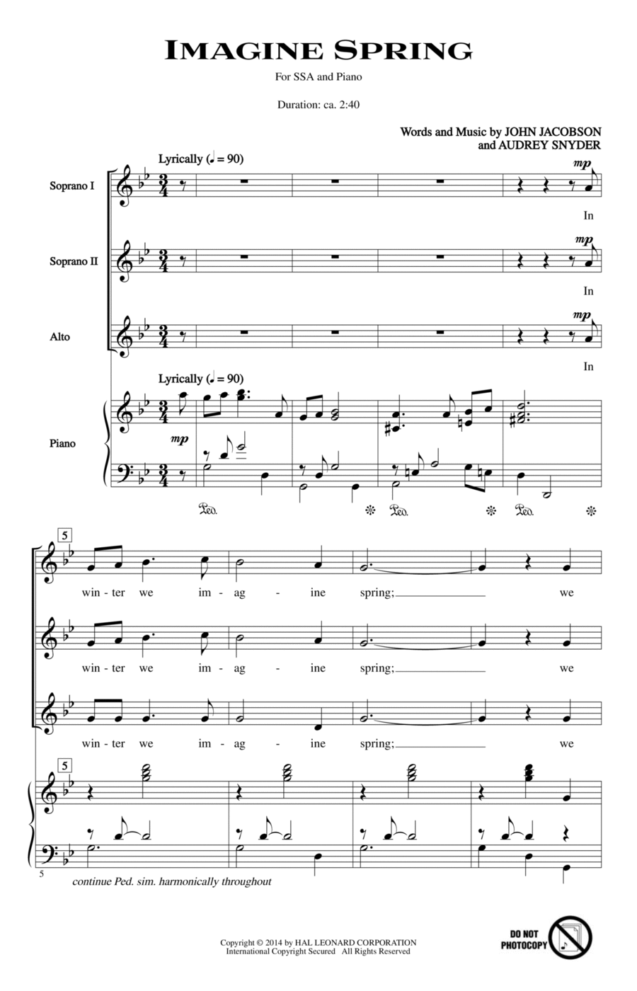 Imagine Spring SSA scores gallery preview page 1