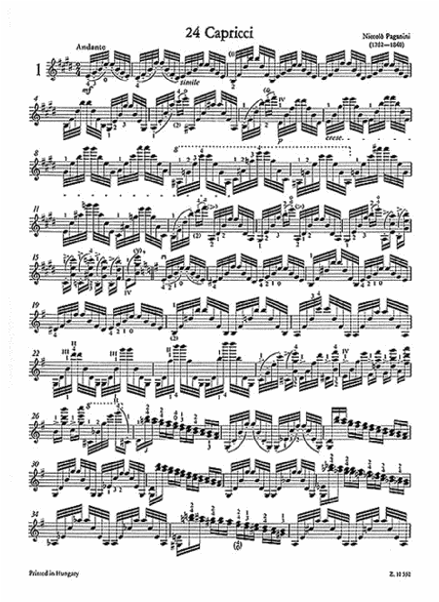 24 Capricci, Op. 1 Violin Solo scores gallery preview page 2
