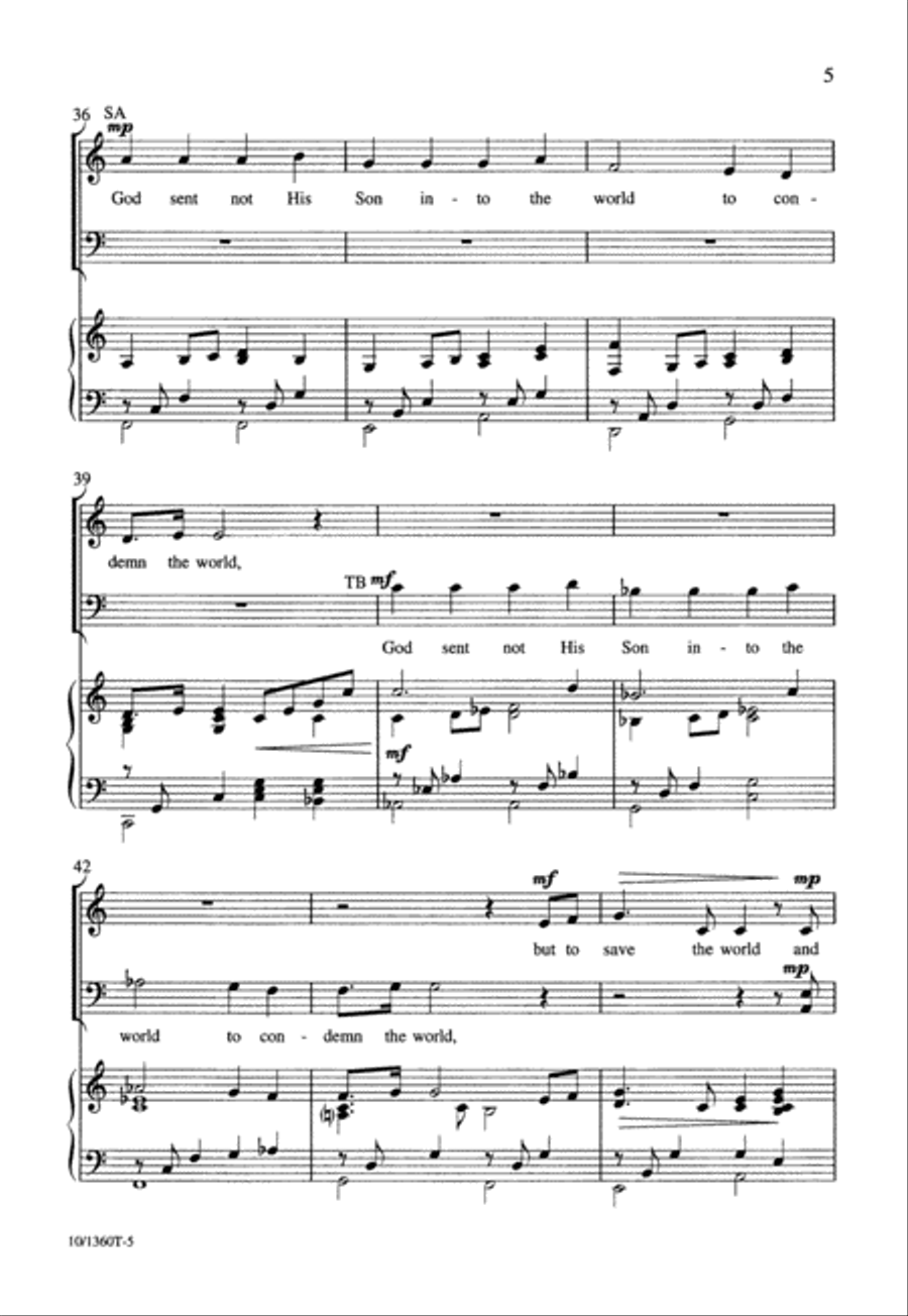 God So Loved the World 4-Part scores gallery preview page 5