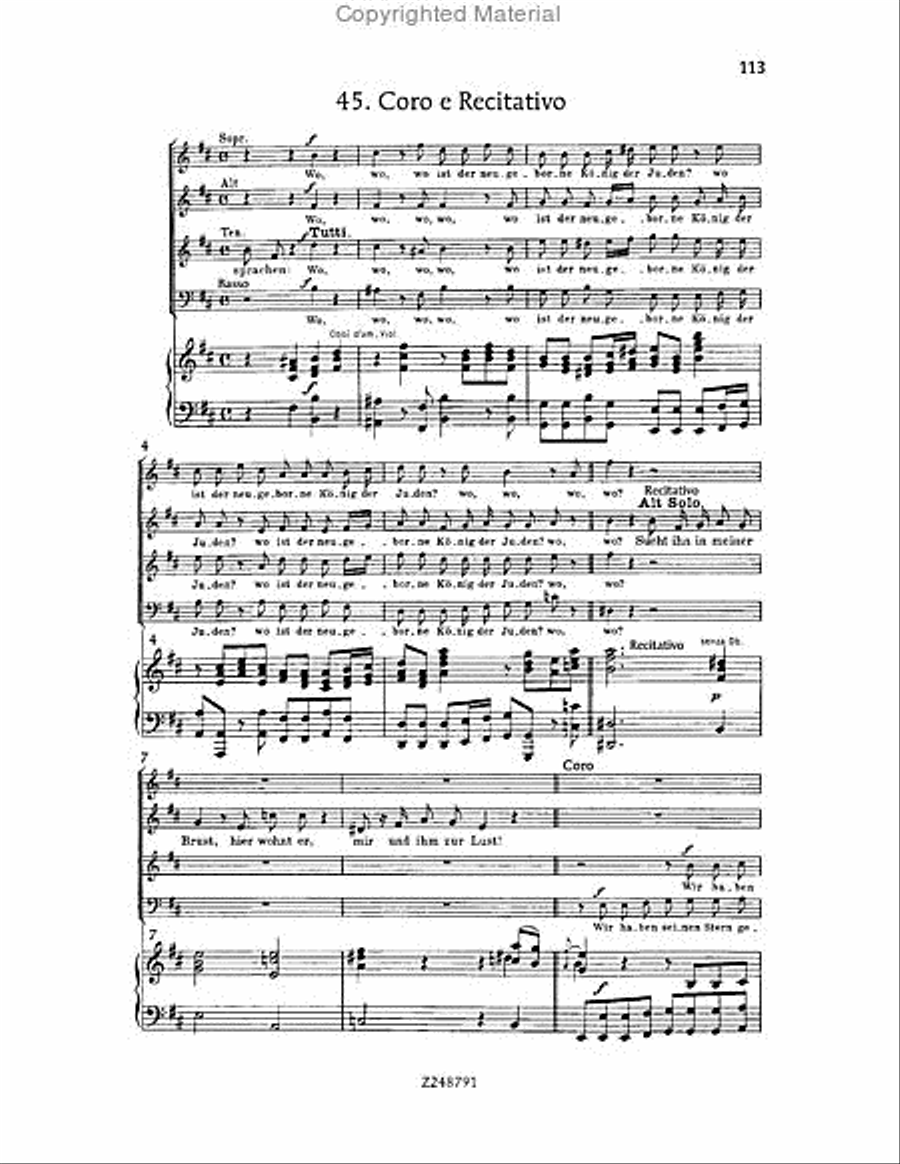 Christmas Oratorio, BWV 248 Choir scores gallery preview page 112