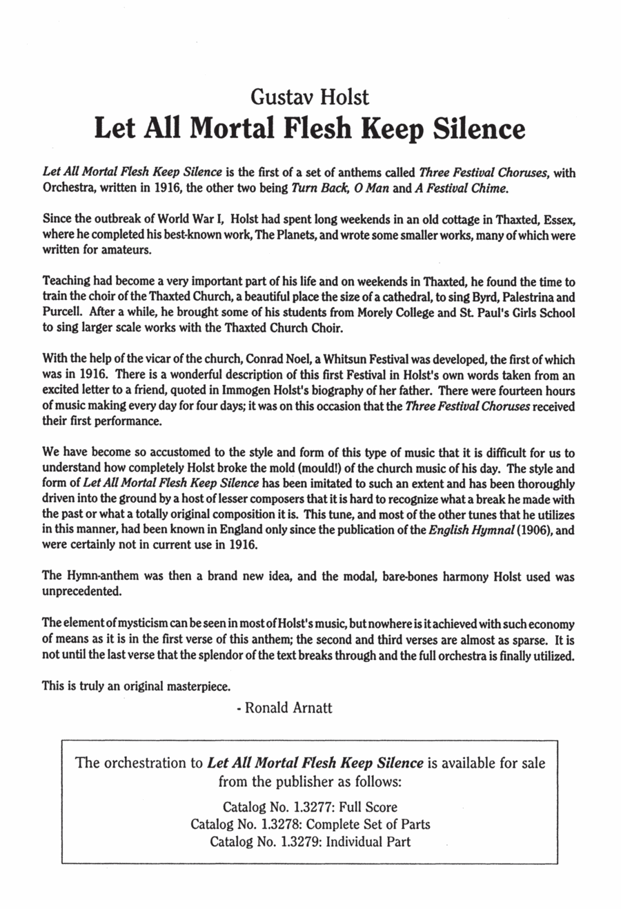 Let All Mortal Flesh Keep Silence 4-Part scores gallery preview page 1