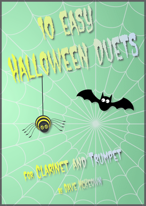 Book cover for 10 Easy Halloween Duets for Clarinet and Trumpet