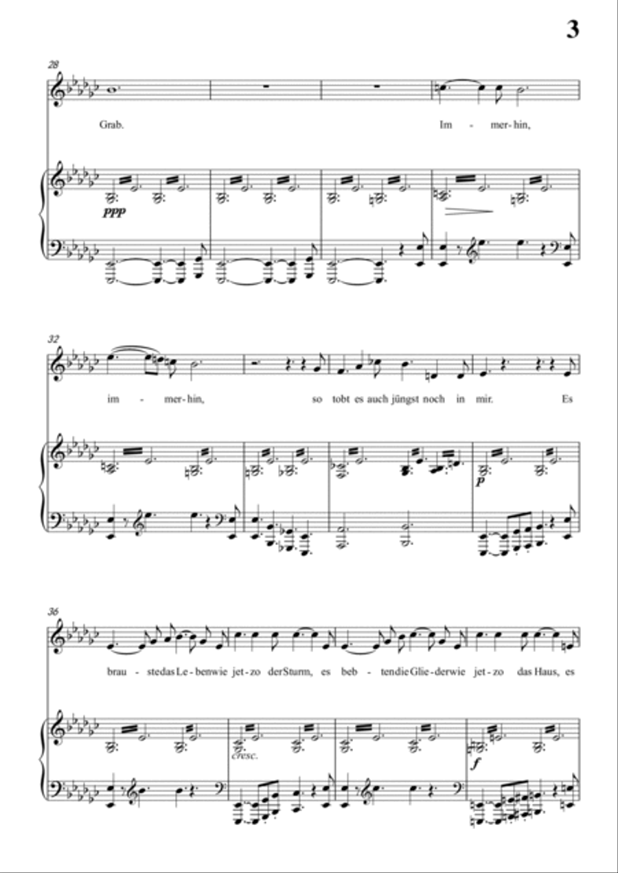 Schubert-Die junge nonne in bE minor,for Vocal and Piano Voice scores gallery preview page 4