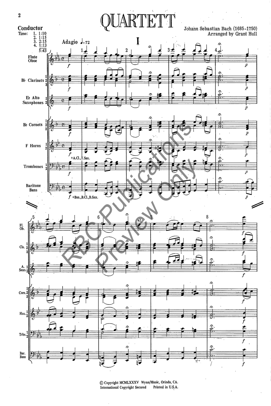 Quartett Concert Band scores gallery preview page 3