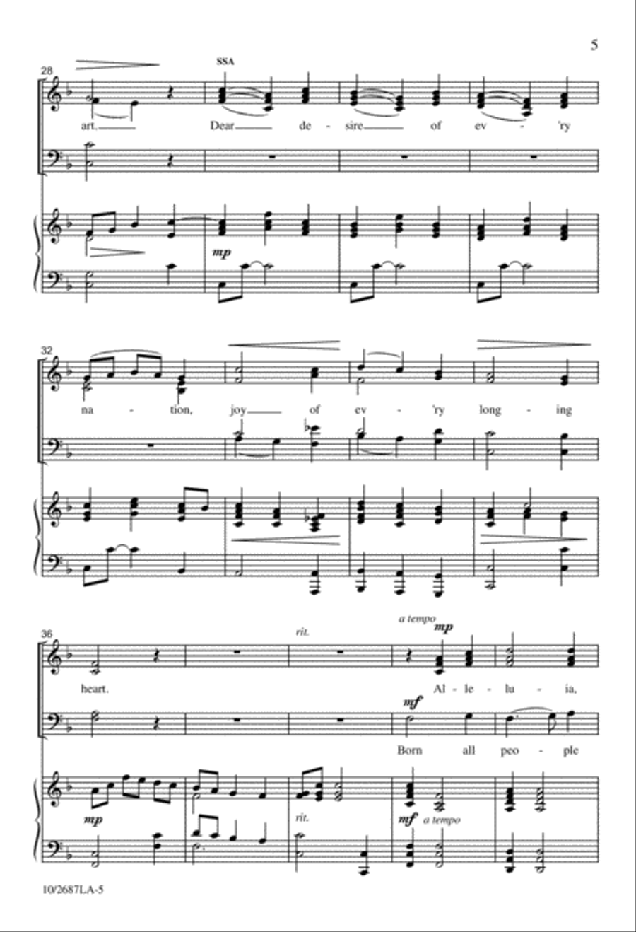 Come Thou Long-Expected Jesus Divisi scores gallery preview page 5