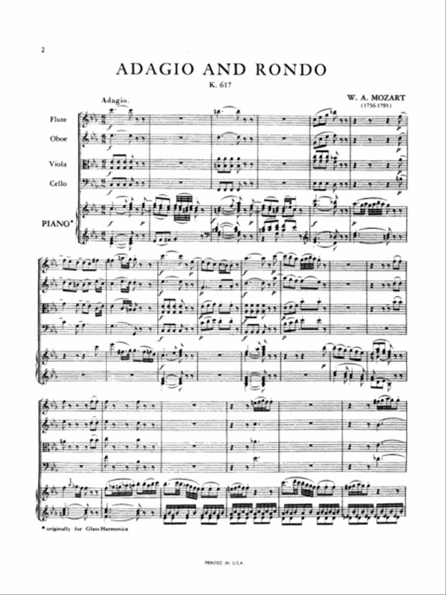 Adagio and Rondo in C Minor, K. 617 Small Ensemble scores gallery preview page 3