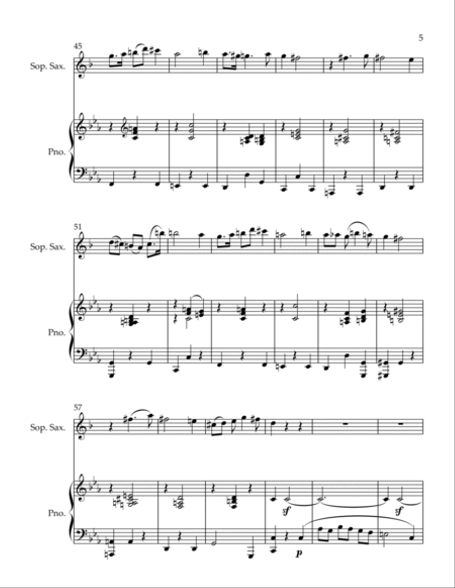 Mazurka Soprano Saxophone scores gallery preview page 5