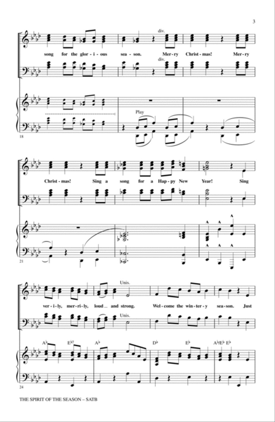 The Spirit of the Season (Medley) 4-Part scores gallery preview page 2