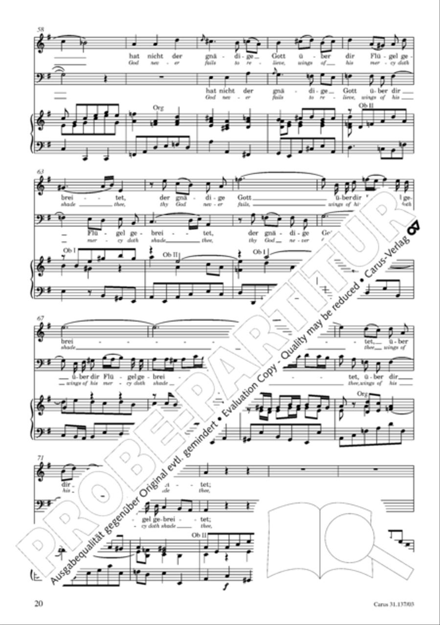 Praise ye, Almighty God, King and our ruler exalted (Lobe den Herren, den machtigen Konig der Ehren) ATB scores gallery preview page 21