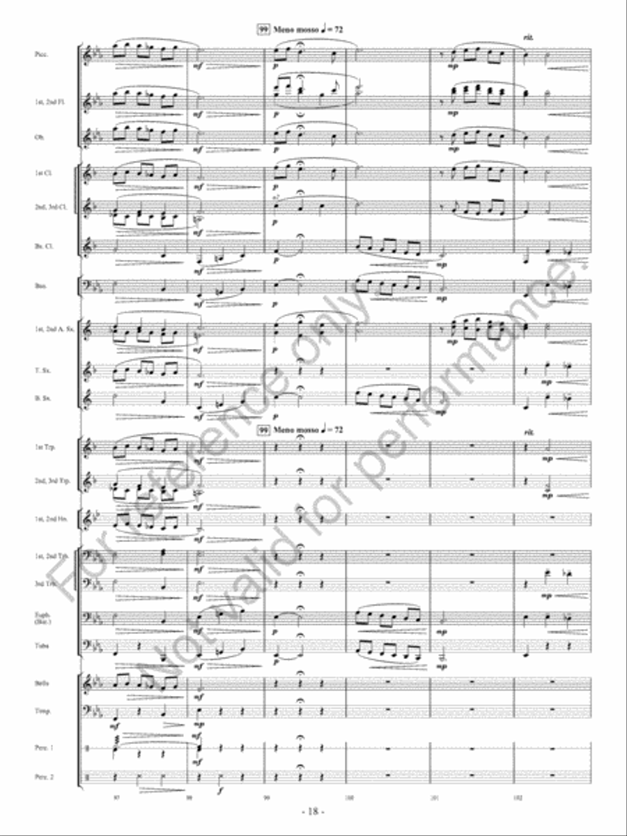 Canzoni D'Amore Canzoni D'Amore Concert Band scores gallery preview page 19