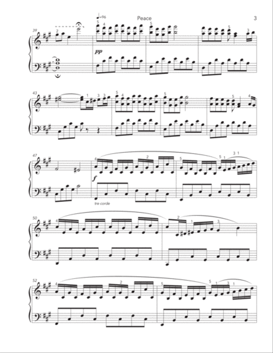 Peace Piano Solo scores gallery preview page 3