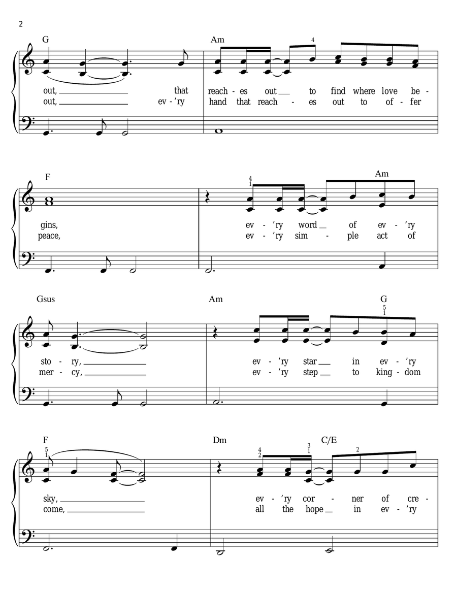 Testify To Love Testify To Love Easy Piano scores gallery preview page 2