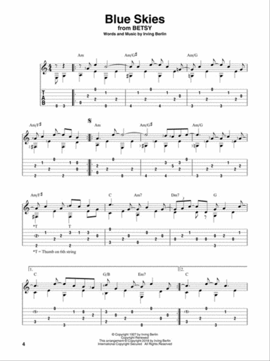 Fingerpicking Early Jazz Standards Electric Guitar scores gallery preview page 3