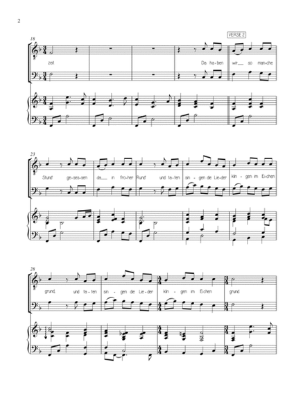 Kein schöner Land (for Choir TTB & Piano) - German Folk Song