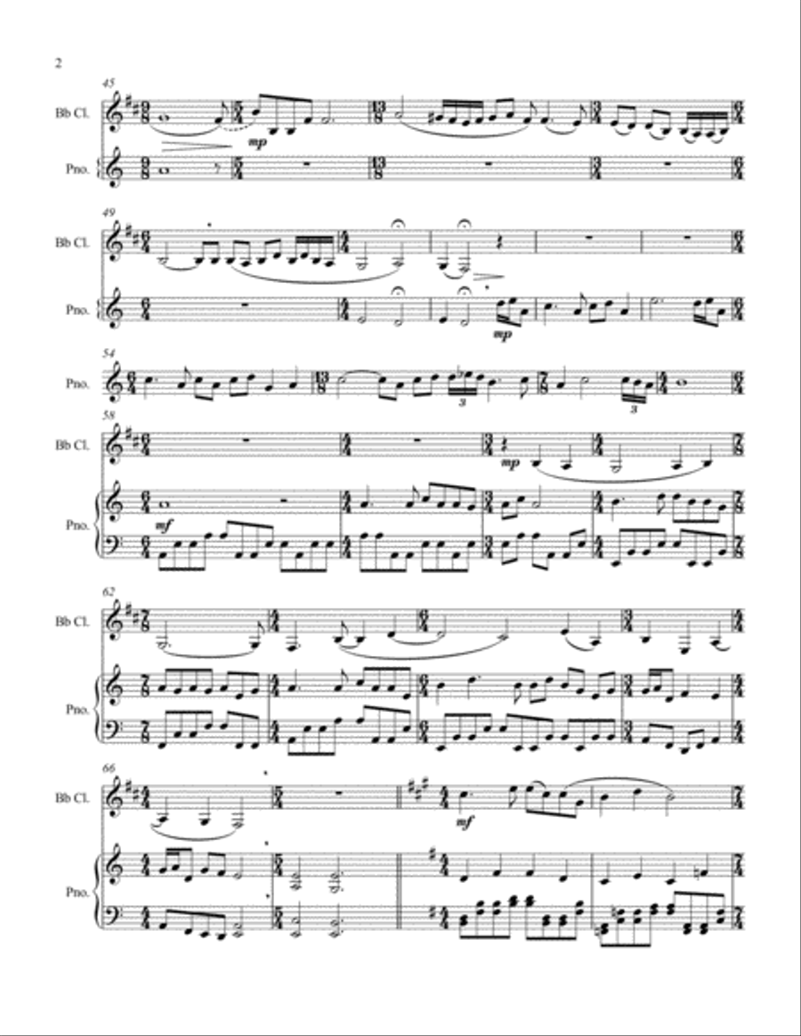 The Conception of Life Clarinet Solo scores gallery preview page 2