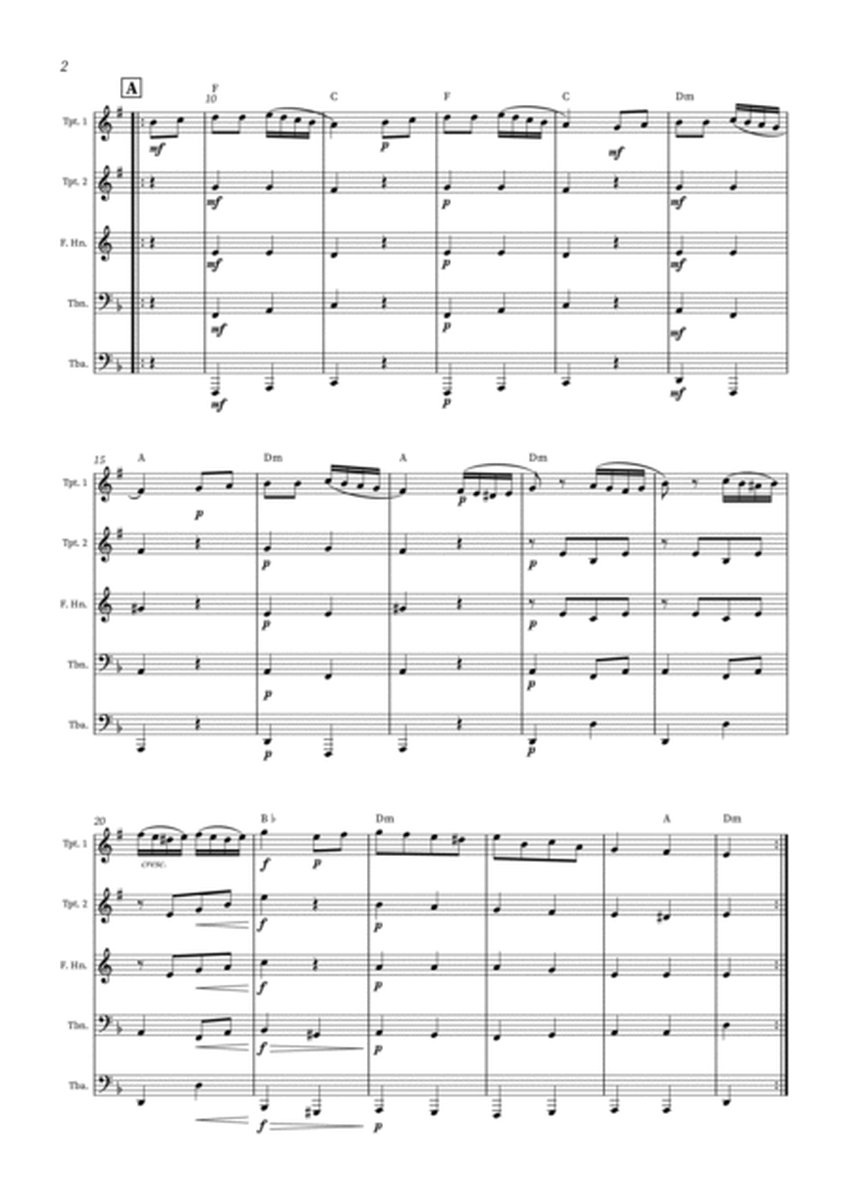 Turkish March - Brass Quintet + CHORDS image number null
