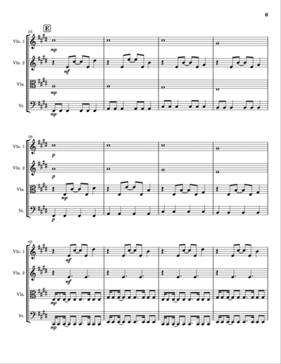 Enjoy The Silence Enjoy The Silence String Quartet scores gallery preview page 6