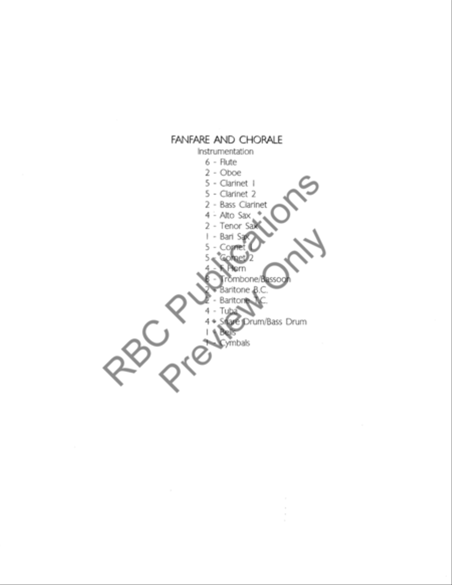 Fanfare And Chorale Fanfare And Chorale Concert Band scores gallery preview page 3