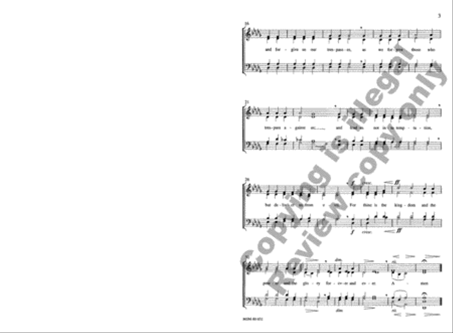 The Lord's Prayer 4-Part scores gallery preview page 3