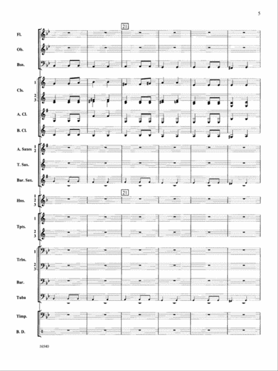 Symphony No. 7 (Second Movement): Score Concert Band scores gallery preview page 5