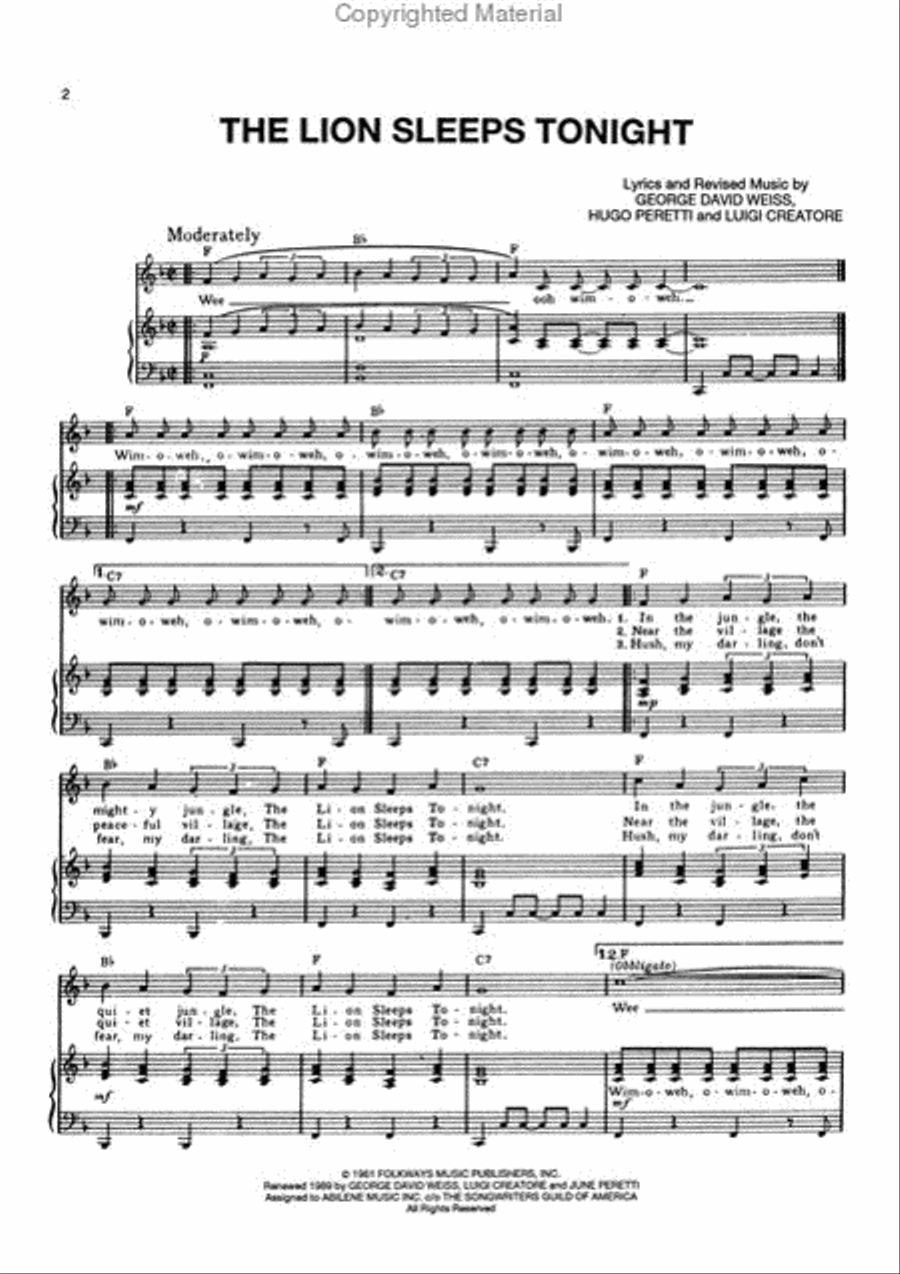 The Lion Sleeps Tonight (Deluxe Edition) Small Ensemble scores gallery preview page 2