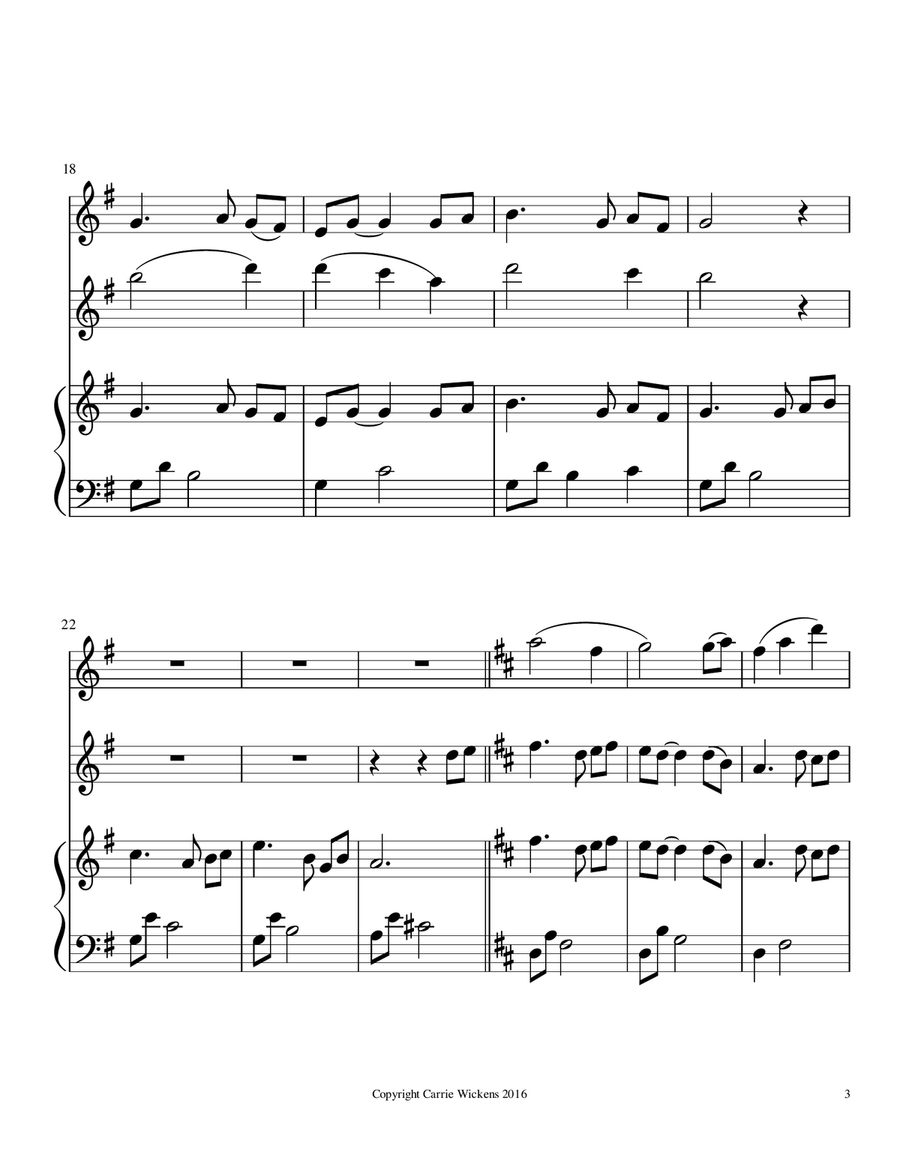 Here is Love, Vast as the Ocean Flute Duet scores gallery preview page 3