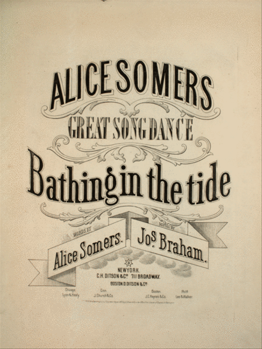 Alice Somers Great Song Dance. Bathing in the Tide Voice scores gallery preview page 1