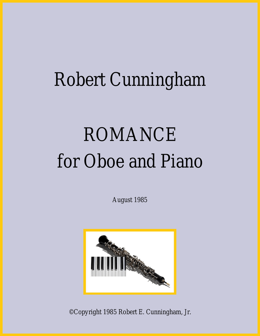 Romance for Oboe and Piano Woodwind Duet scores gallery preview page 1