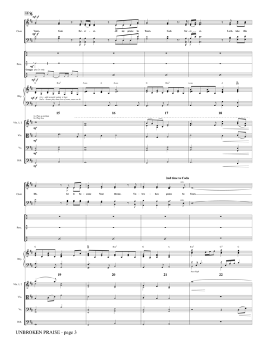 Unbroken Praise - Full Score Choir scores gallery preview page 3