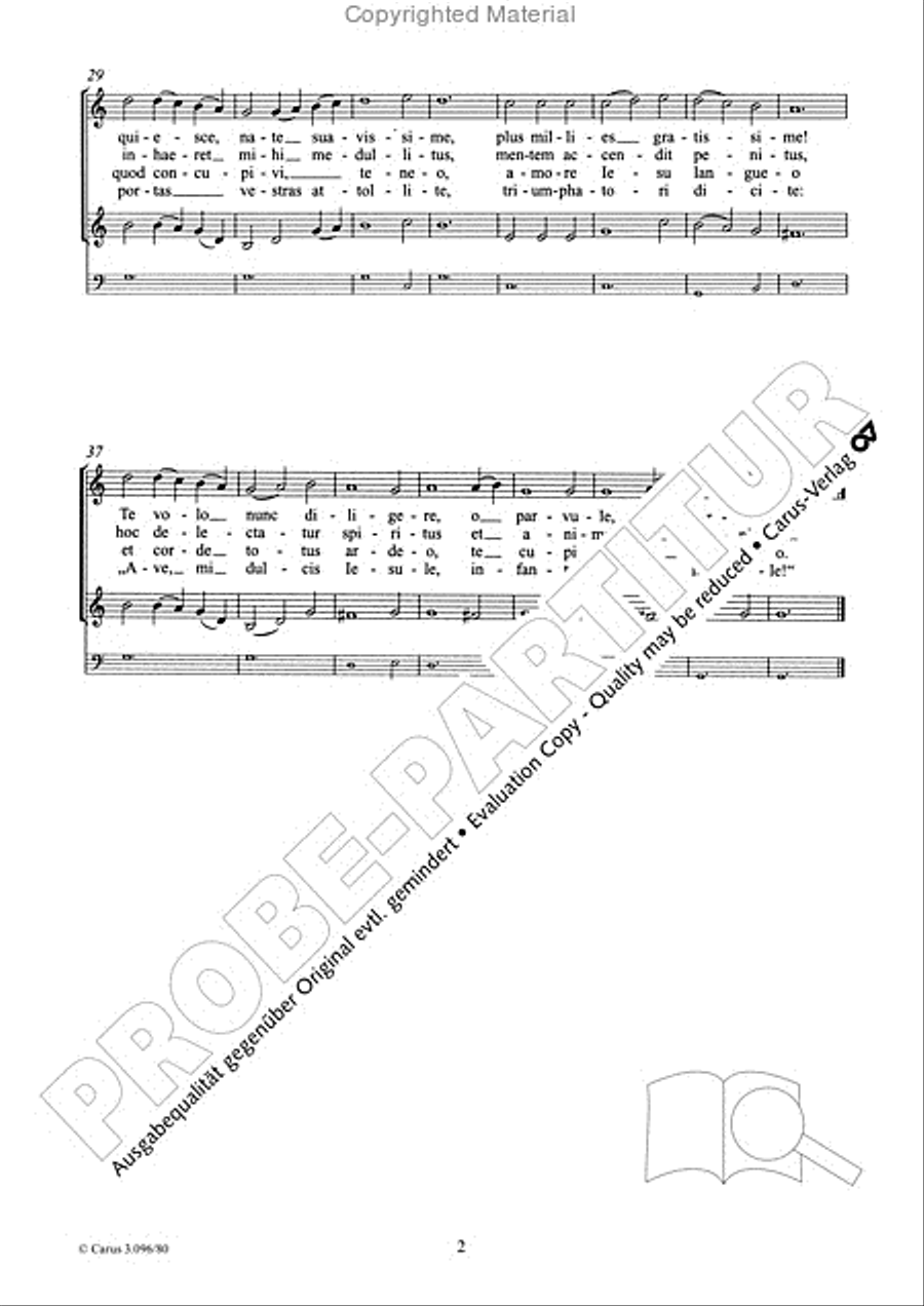 Dormi, Iesu dulcissime SA scores gallery preview page 3
