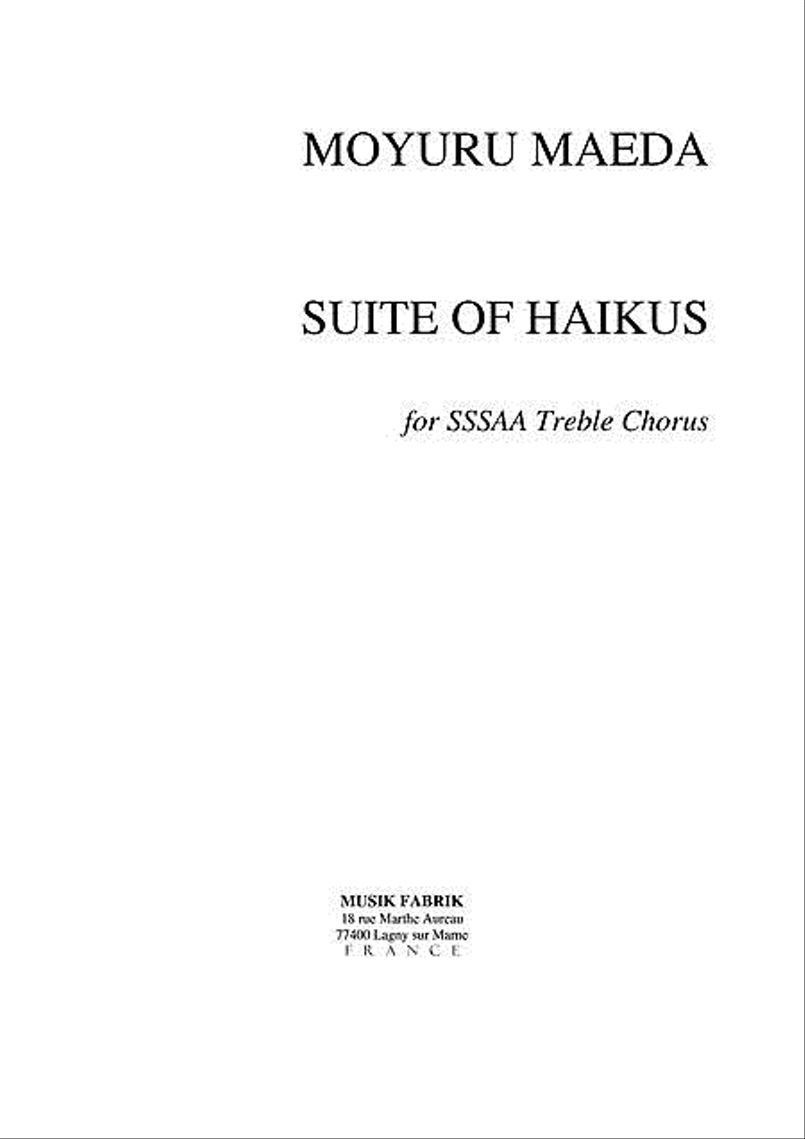 Suite of Haikus Choir scores gallery preview page 1