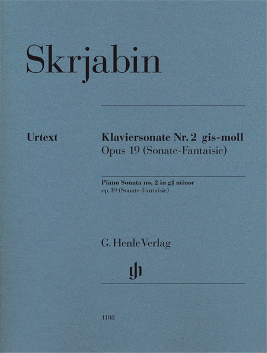 Piano Sonata No. 2 in G-sharp minor, Op. 19 Piano Solo scores gallery preview page 1