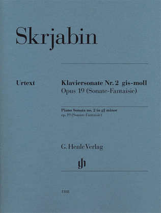 Book cover for Piano Sonata No. 2 in G-sharp minor, Op. 19