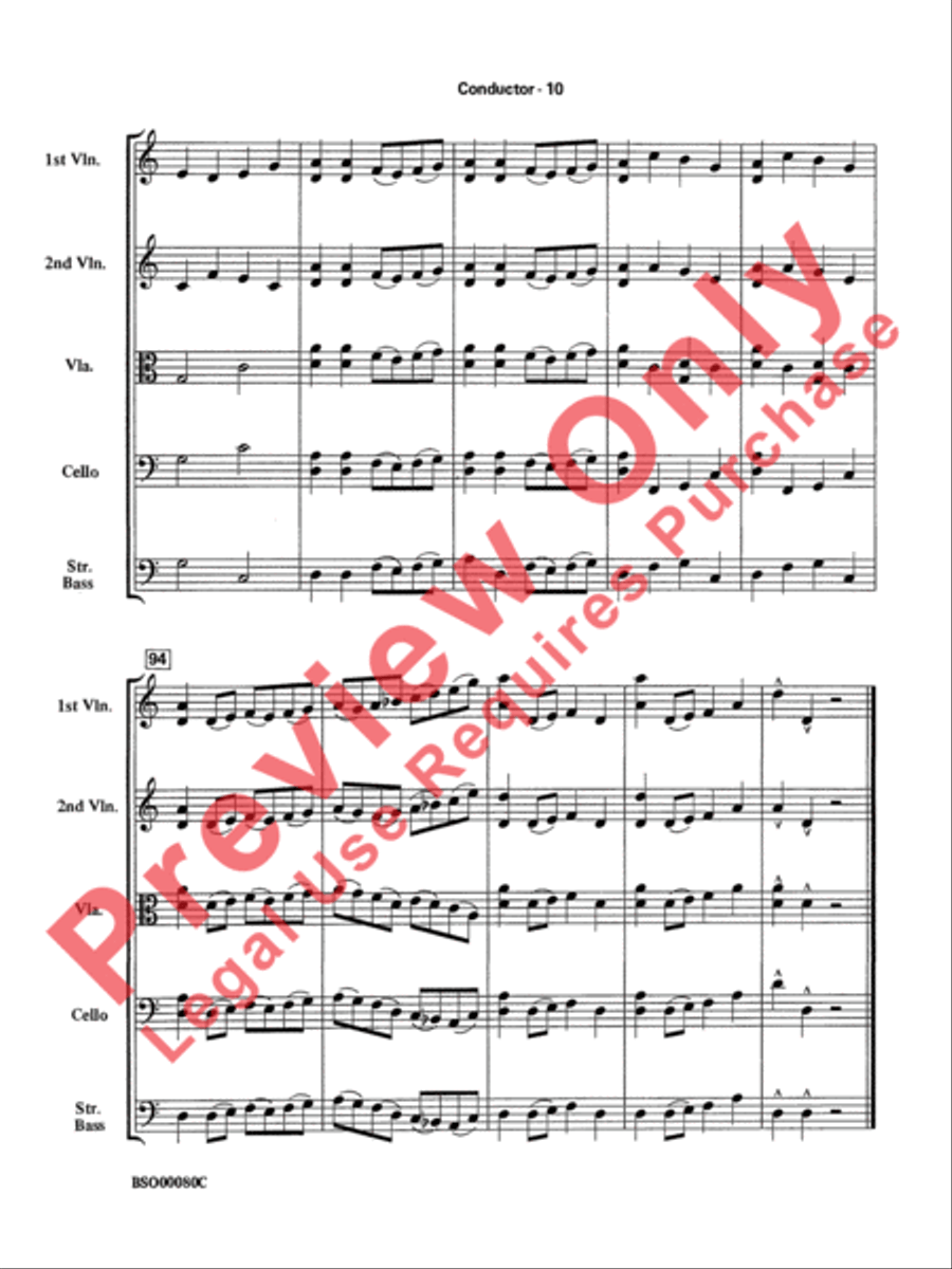 Fantasia for Strings String Orchestra scores gallery preview page 12
