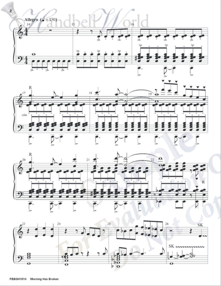 Morning Has Broken 5-Octaves scores gallery preview page 2