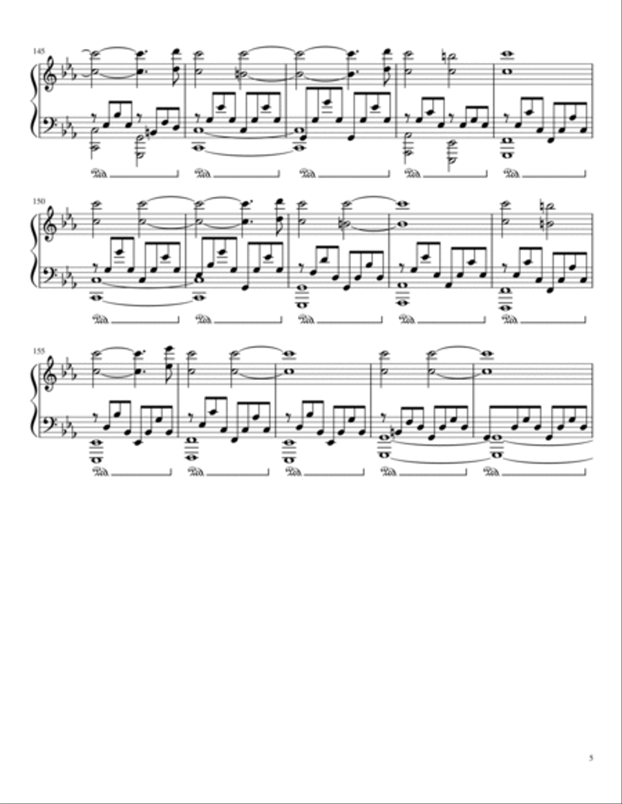 Light Of The Seven Piano Solo scores gallery preview page 5