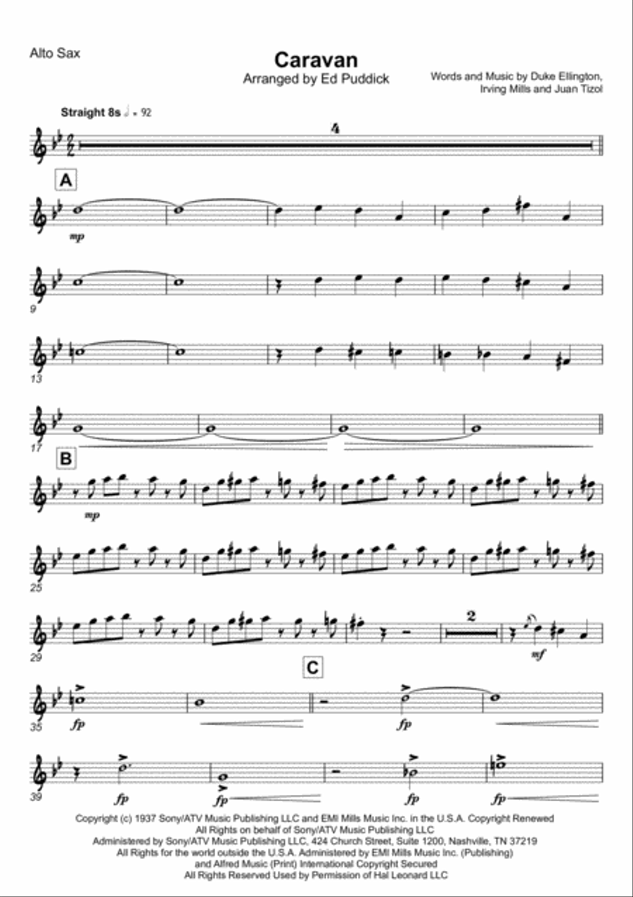 Caravan featured in SOPHISTICATED LADIES Woodwind Quartet scores gallery preview page 5
