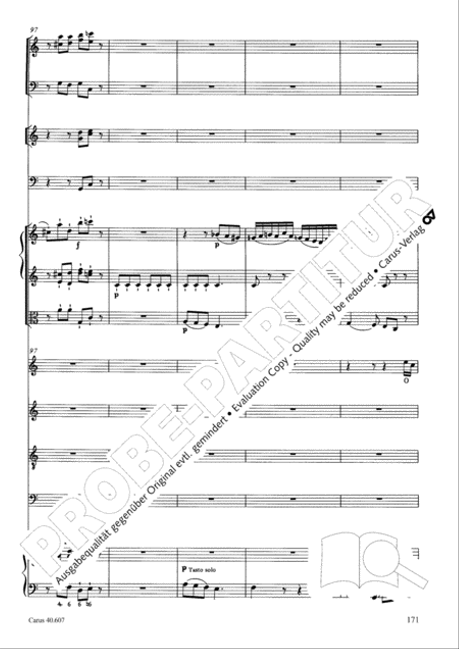 Mass in time of war (Missa in tempore belli) 4-Part scores gallery preview page 180