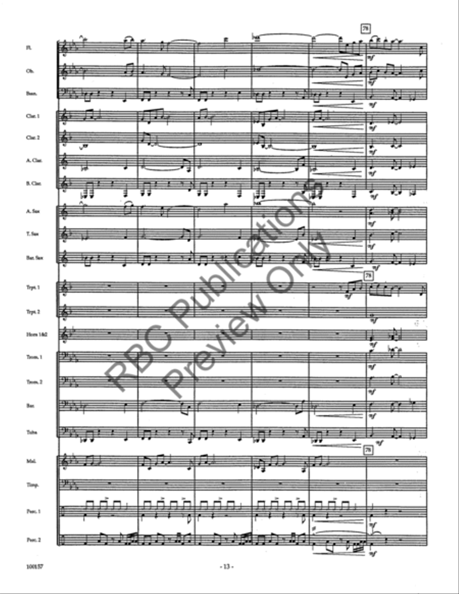 Dakota Morn (Score) Concert Band scores gallery preview page 15