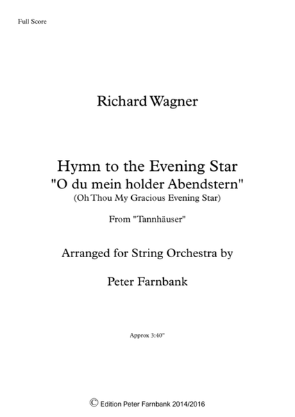 "Hymn to the Evening Star" from Tannhauser image number null