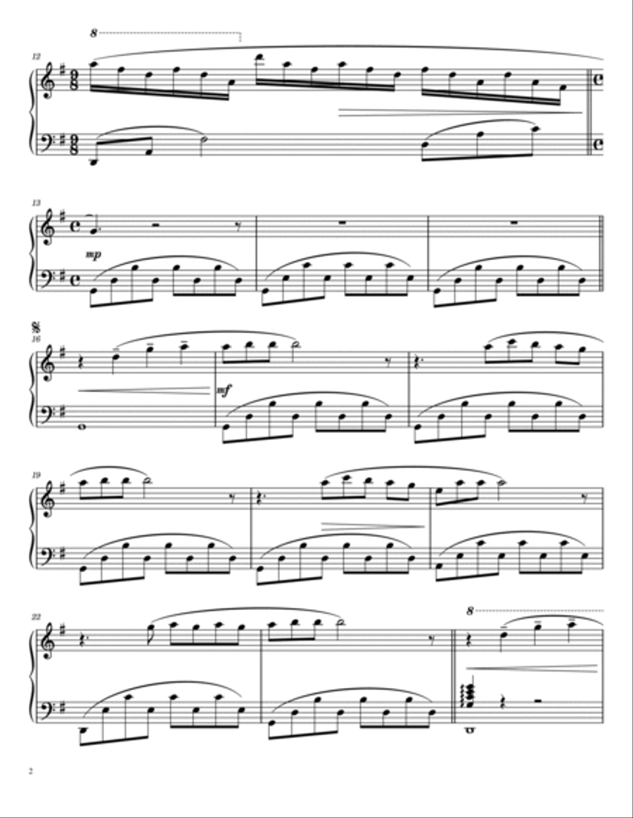 Souvenirs D'enfance Piano Solo scores gallery preview page 2