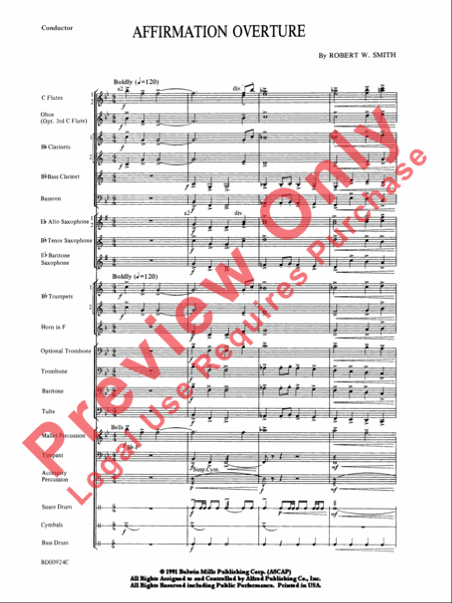 Affirmation Overture Concert Band scores gallery preview page 3