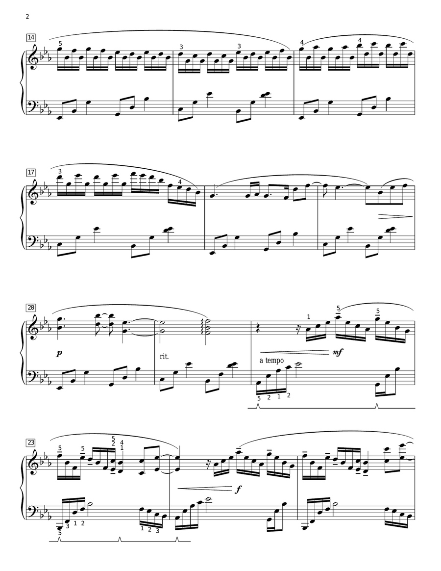 Fix You [Classical version] (arr. Phillip Keveren) Piano Solo scores gallery preview page 2
